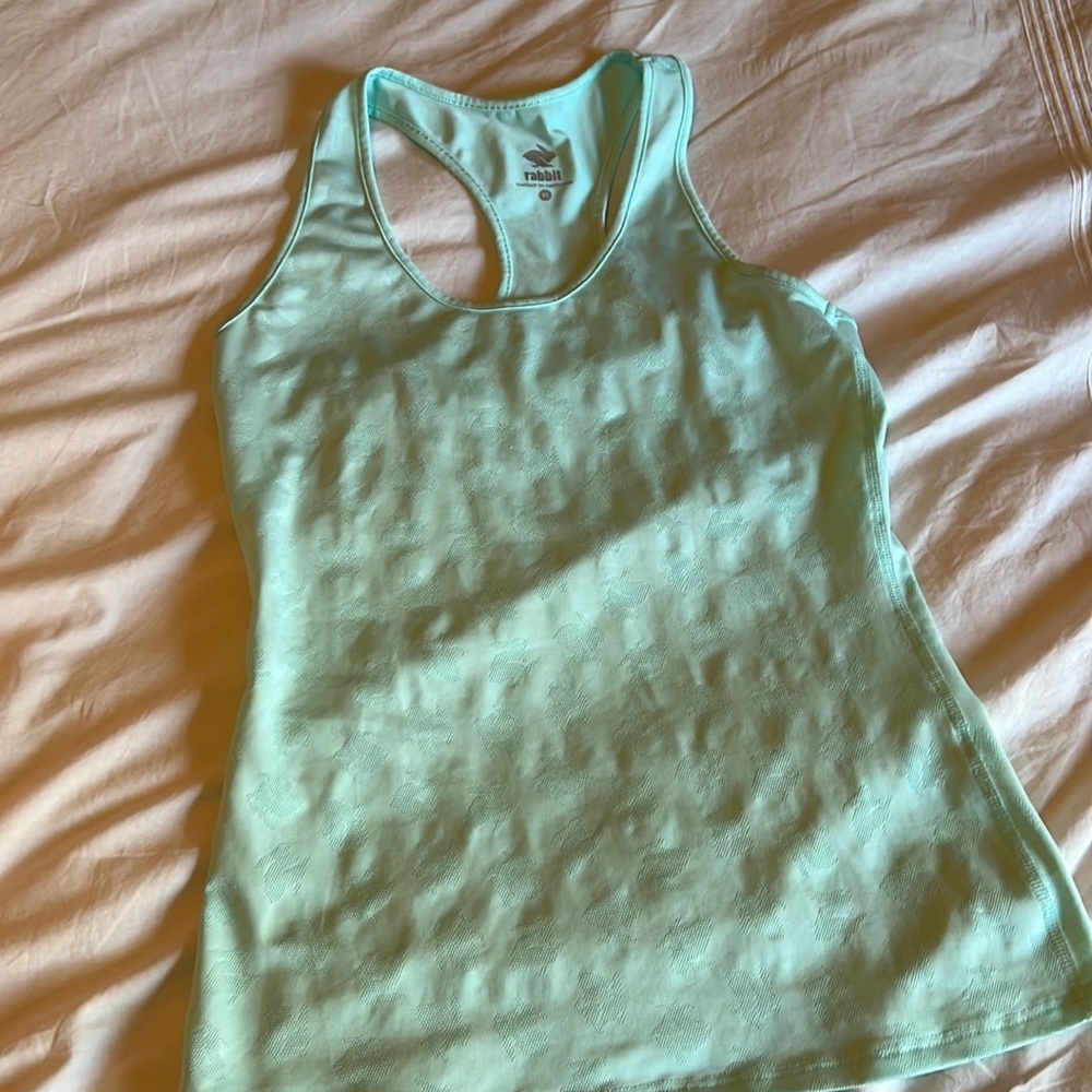 Light teal rabbit tank